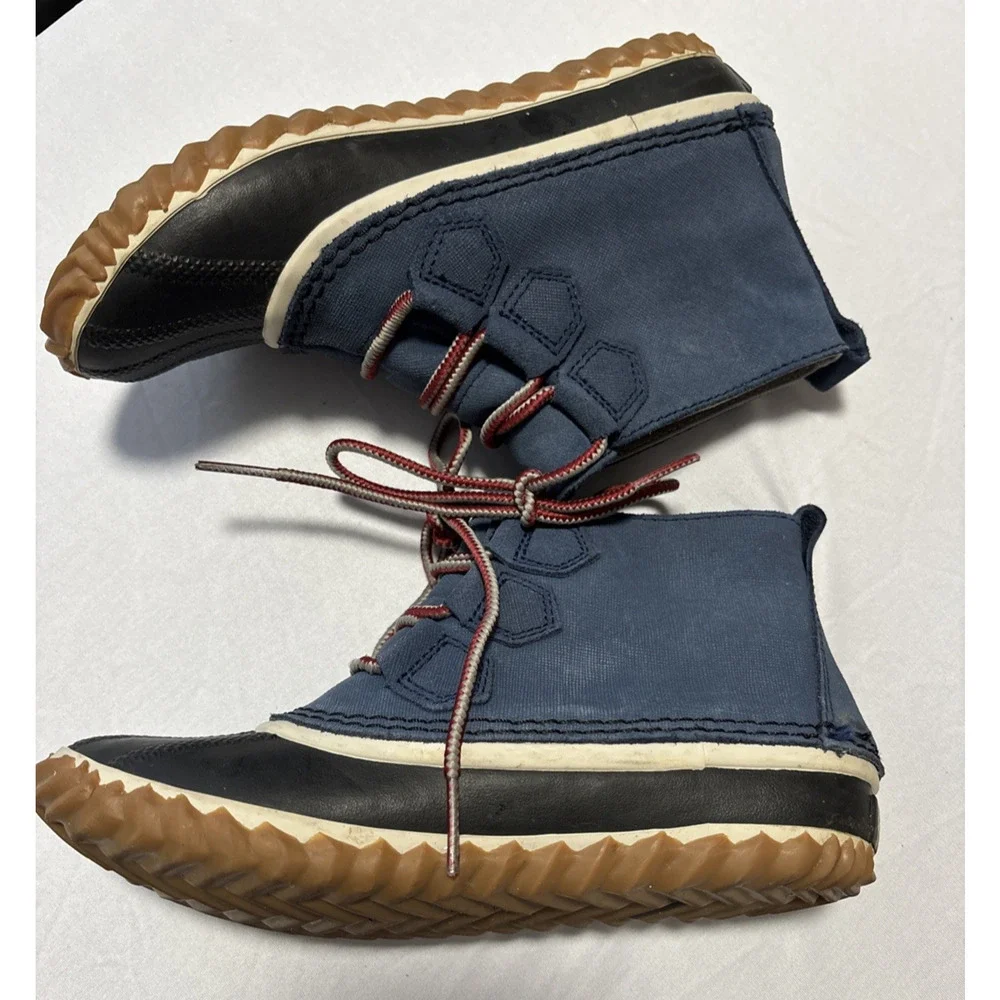 Sorel‎ Women's 6 Out N About Blue Waterproof Duck Rain Boots Winter Classic